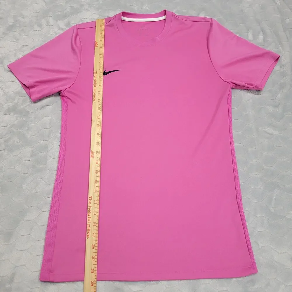 Nike Dri-Fit Mens Medium Pink Short Sleeve Soccer Training Jersey Tee Shirt 5